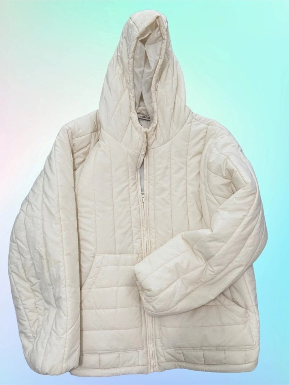 a new day Cream Hooded Puffer Jacket Women’s XXL